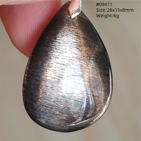 Black Moonstone Sunstone Pendant-ToShay.org