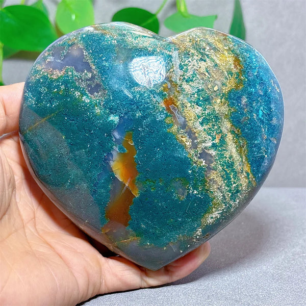 Blue Ocean Jasper Heart-ToShay.org