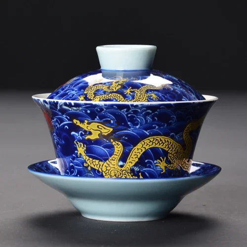 Dragon Gaiwan Ceramic Tea Bowl-ToShay.org