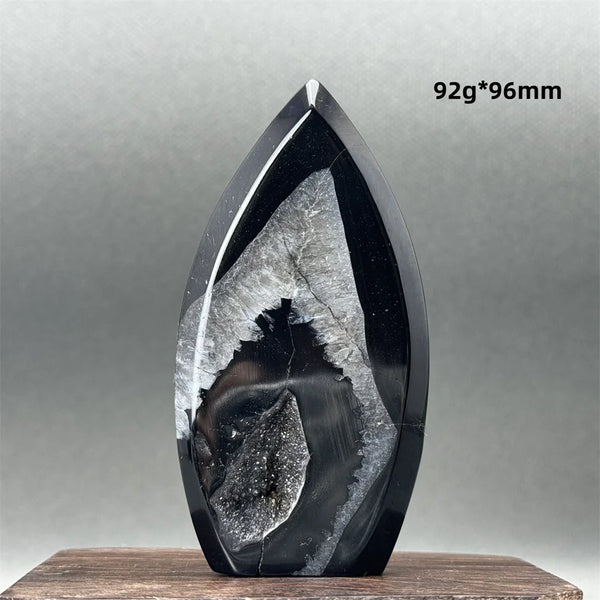 Black Agate Geode Torch-ToShay.org
