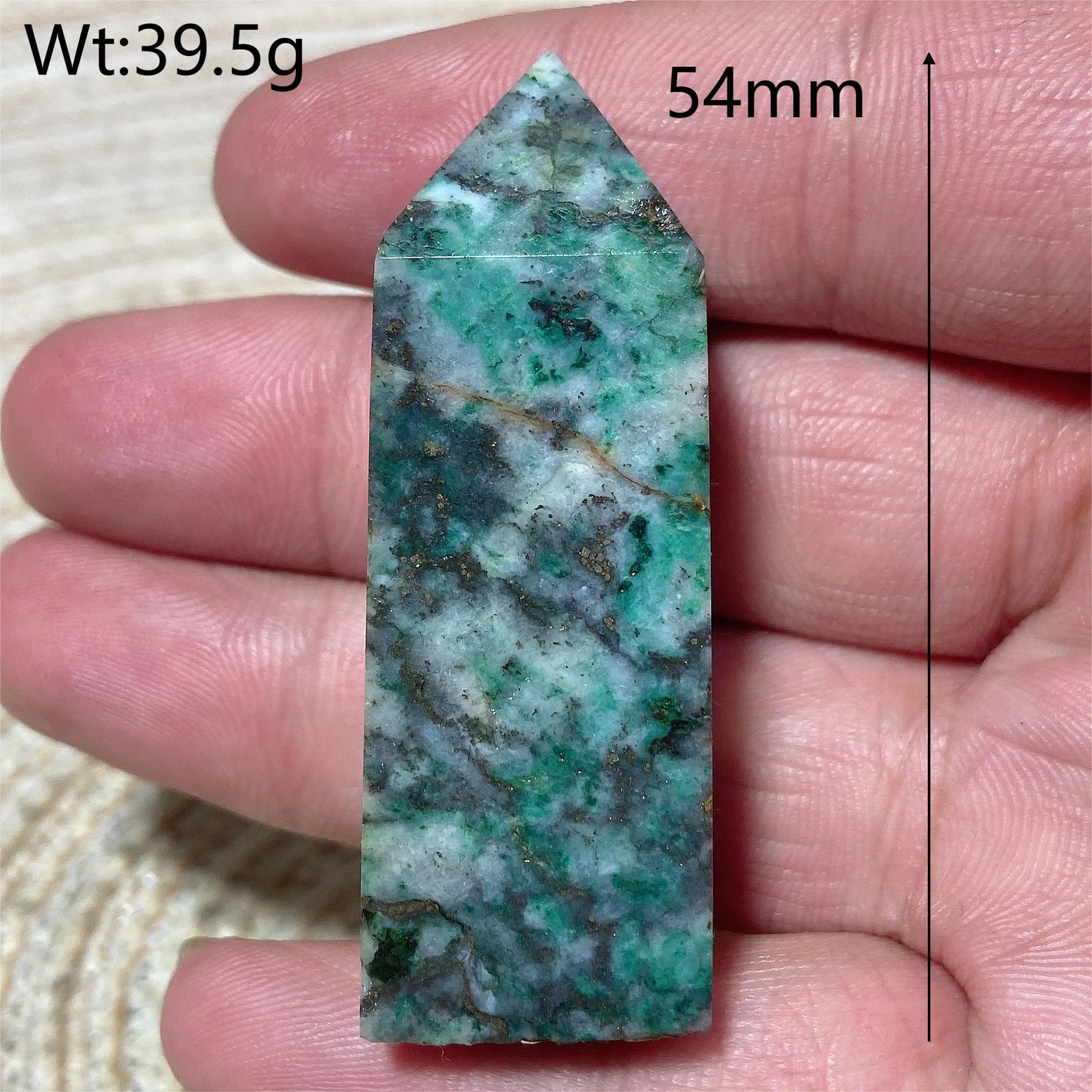 Blue Dioptase Pyrite Tower-ToShay.org