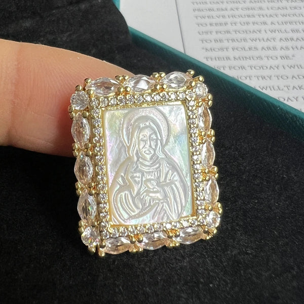 White Pearl Shell Pendant-ToShay.org