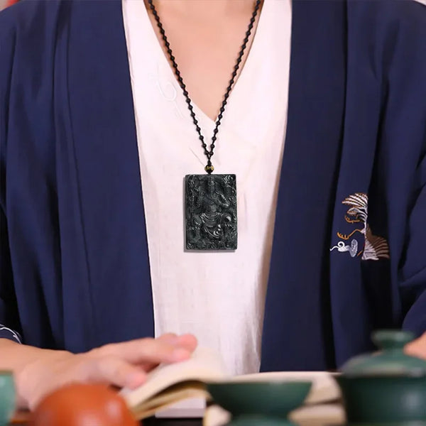 Black Jadeite Guan Gong-ToShay.org