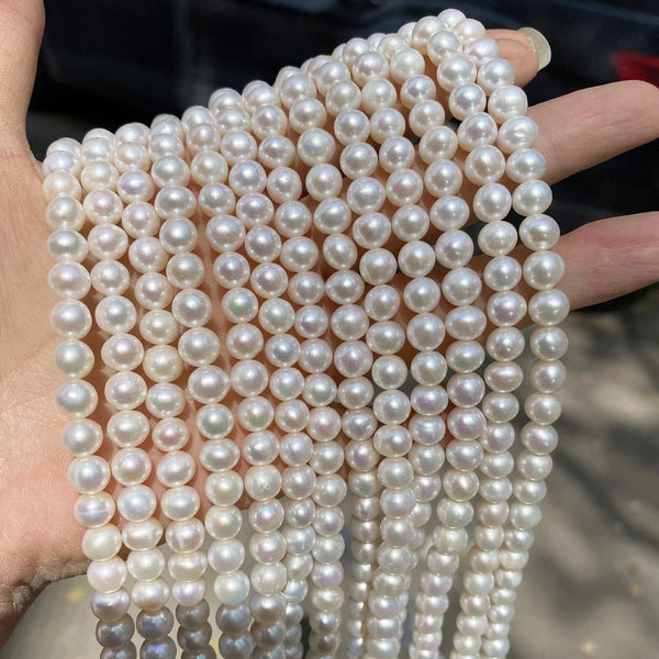 White Freshwater Pearl Beads-ToShay.org