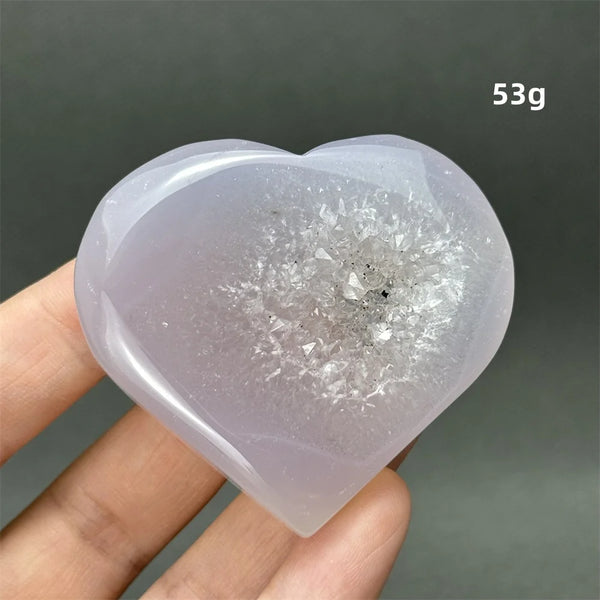 Grey Agate Geode Heart-ToShay.org
