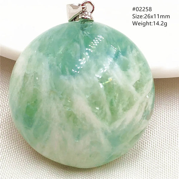 Green Feather Fluorite Pendant-ToShay.org