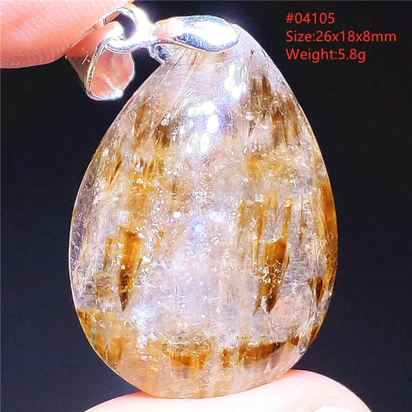 Purple Rutilated Auralite Pendant-ToShay.org