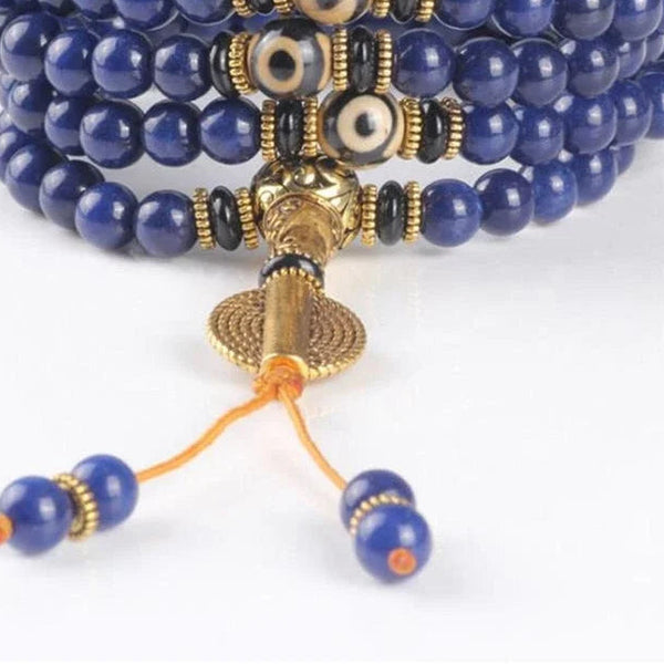 Blue Lapis Lazuli Prayer Mala-ToShay.org