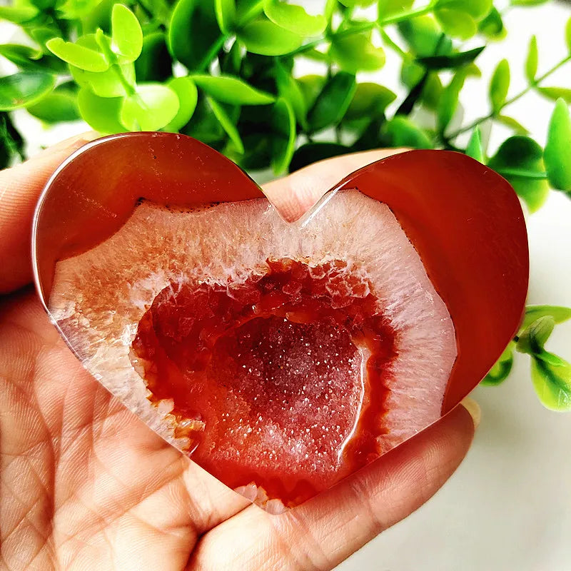 Red Agate Geode Heart-ToShay.org