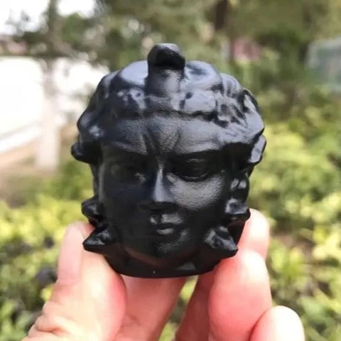 Black Obsidian Medusa Head-ToShay.org