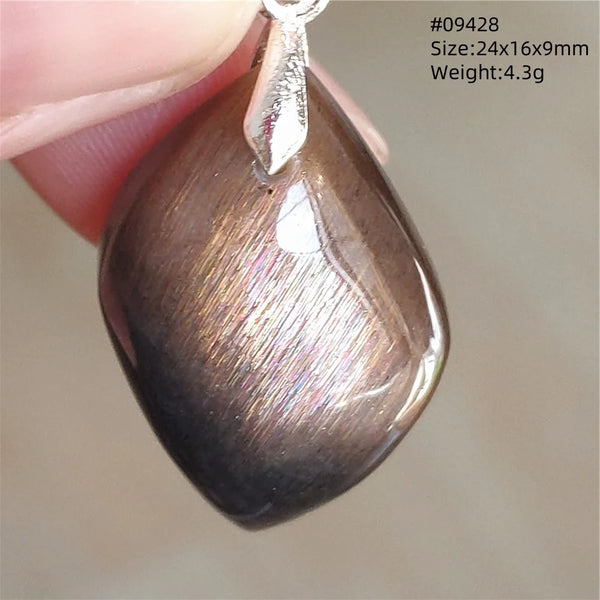 Black Moonstone Sunstone Pendant-ToShay.org