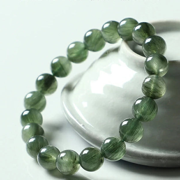 Green Rutilated Quartz Bracelet-ToShay.org