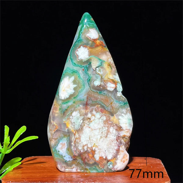 Green Flower Agate Flame-ToShay.org