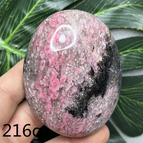 Pink Rhodonite Palmstone-ToShay.org