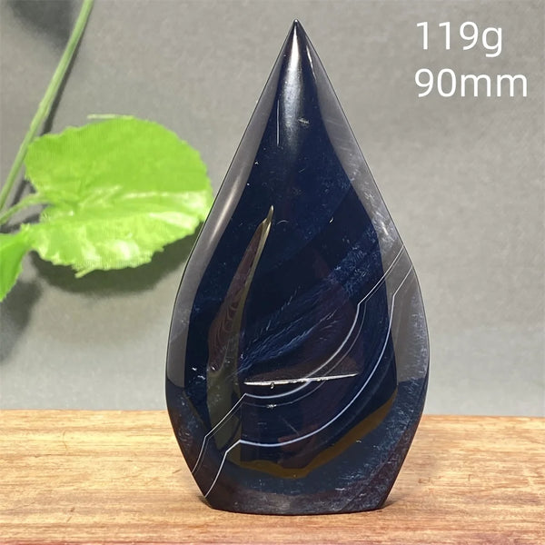 Black Striped Agate Flame-ToShay.org
