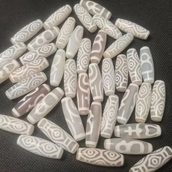 Tibetan Agate Eyes Dzi Bead-ToShay.org