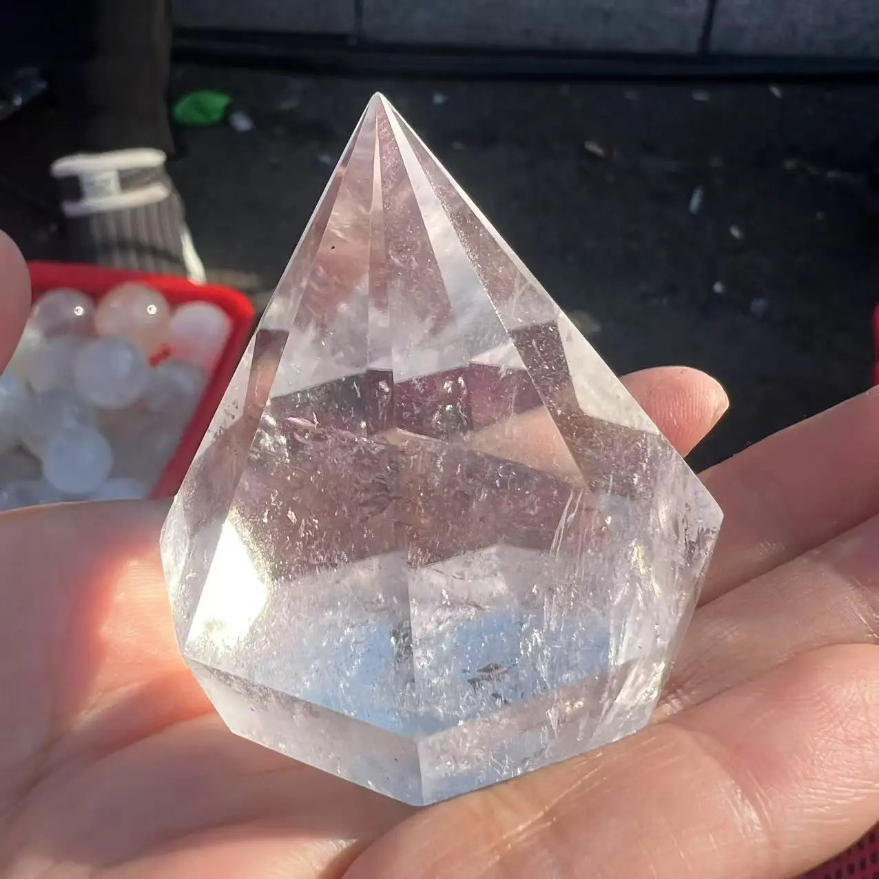 Clear Crystal Pyramid-ToShay.org