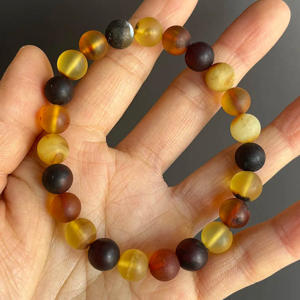 Yellow Amber Bead Bracelets-ToShay.org