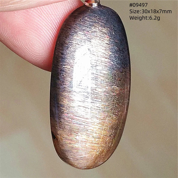 Black Sunstone Moonstone Pendant-ToShay.org