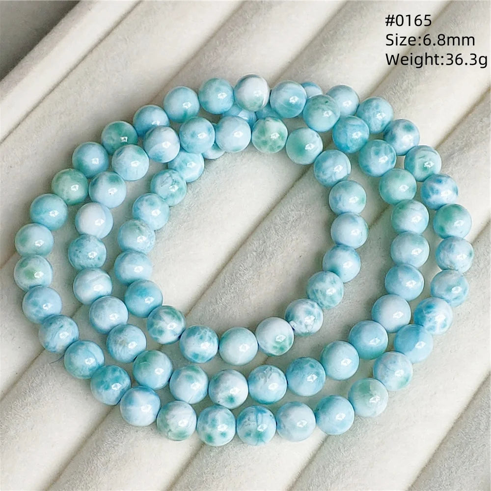 Blue Larimar Bead Bracelet-ToShay.org