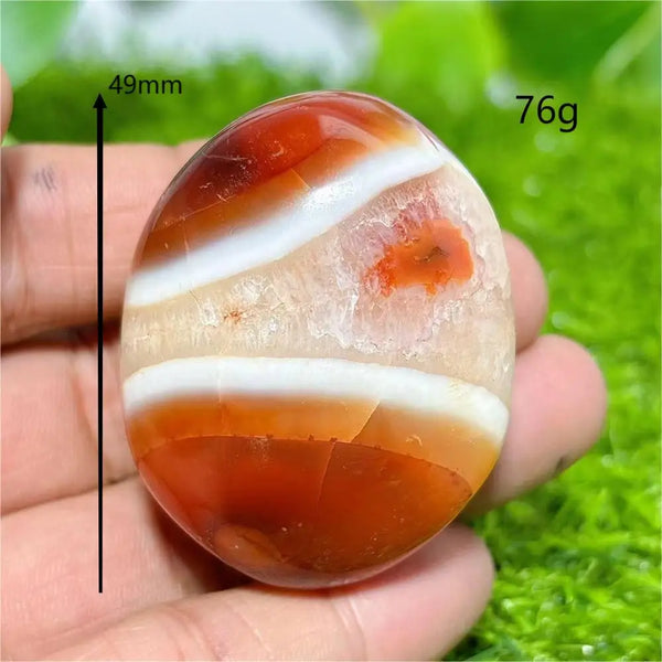 Orange Carnelian Palm Stone-ToShay.org