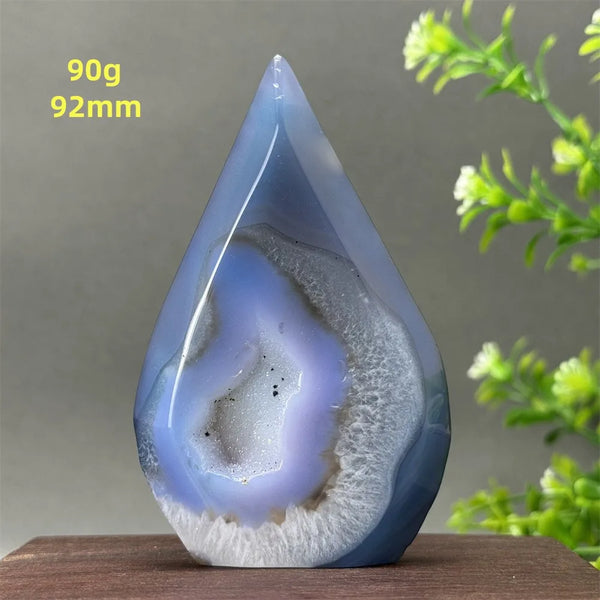 Blue Agate Geode Torch-ToShay.org