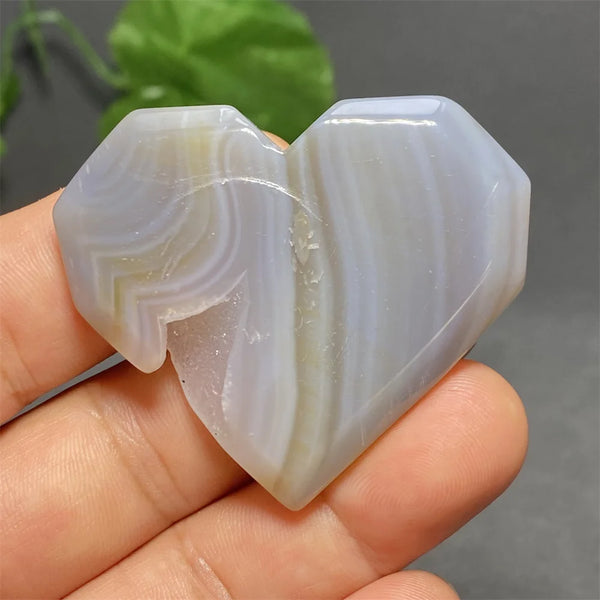 Blue Striped Agate Heart-ToShay.org