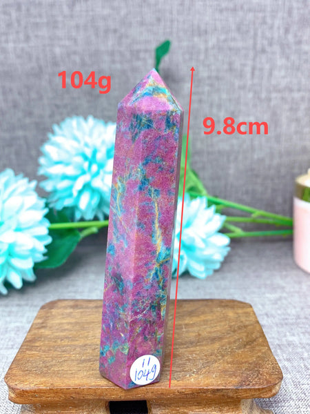 Pink Ruby Fuchsite Crystal Point-ToShay.org