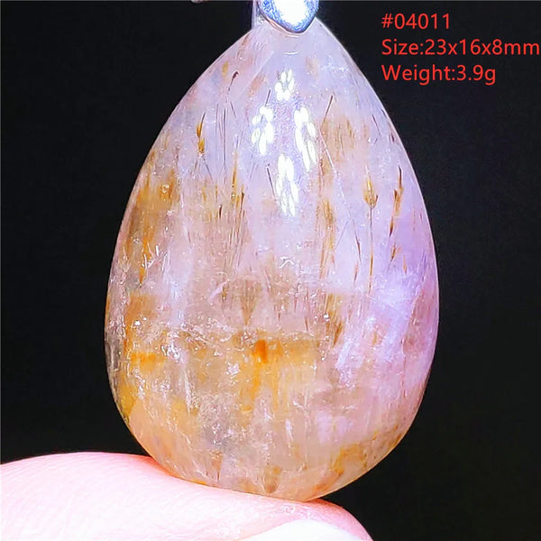 Purple Rutilated Auralite Pendant-ToShay.org