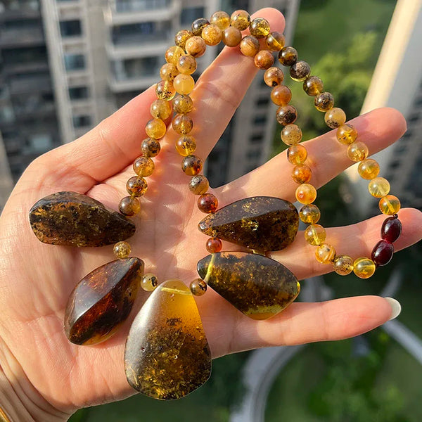 Yellow Amber Necklace-ToShay.org