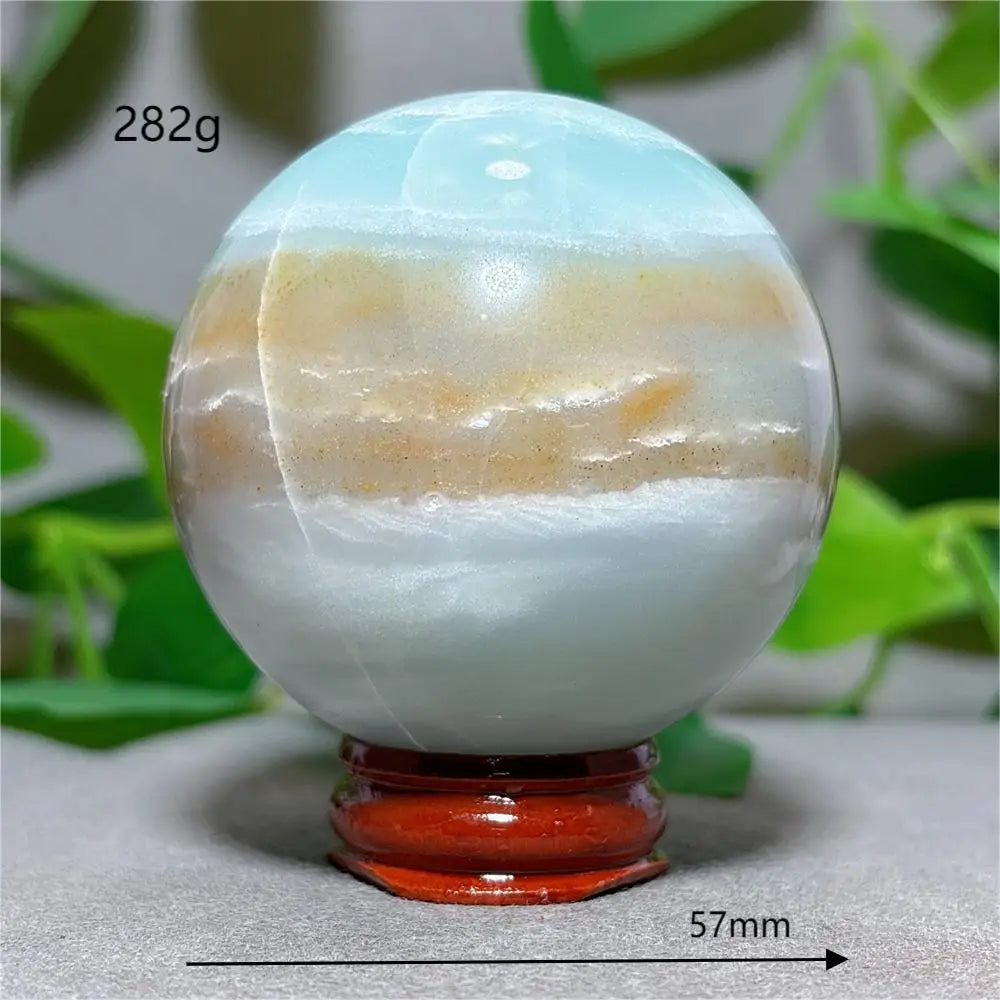 Blue Caribbean Calcite Ball-ToShay.org