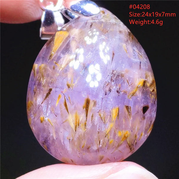 Gold Rutilated Pendant-ToShay.org