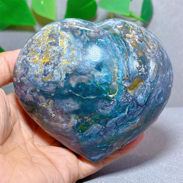 Blue Ocean Jasper Heart-ToShay.org