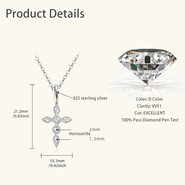 Gold Diamond Cross Pendant-ToShay.org