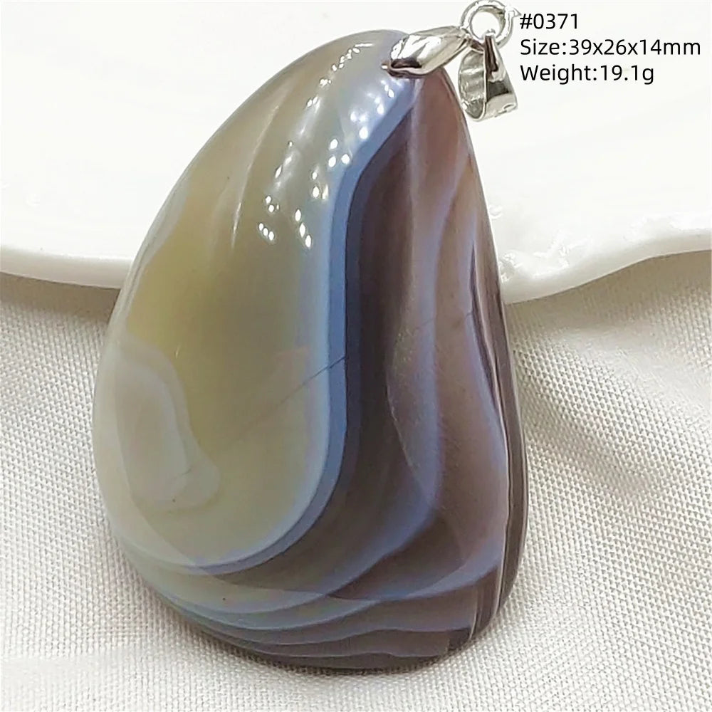 Grey Brown Agate Pendant-ToShay.org
