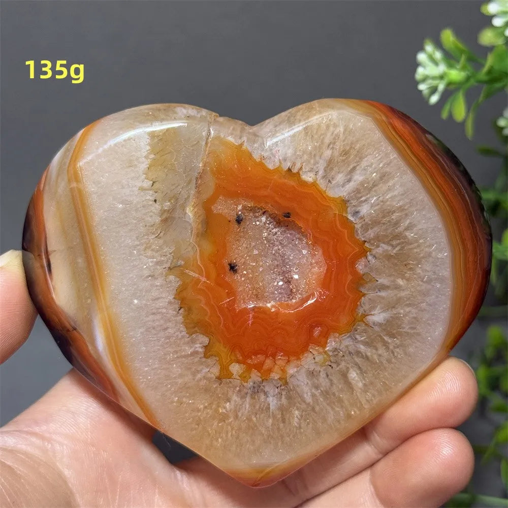 Red Agate Geode Heart-ToShay.org