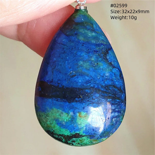 Blue Azulite Malachite Pendant-ToShay.org