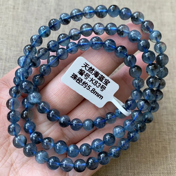 Blue Aquamarine Wrap Bracelet-ToShay.org