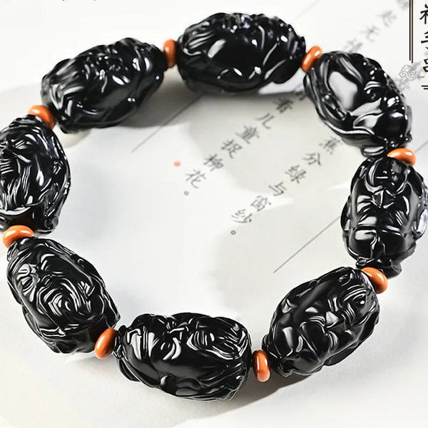 Black Jade Buddha Bracelet-ToShay.org