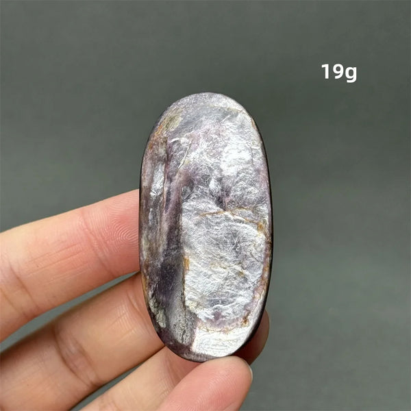 Purple Lepidolite Palm Stone-ToShay.org