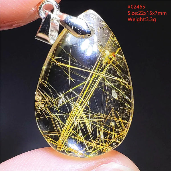Gold Rutilated Quartz Pendant-ToShay.org