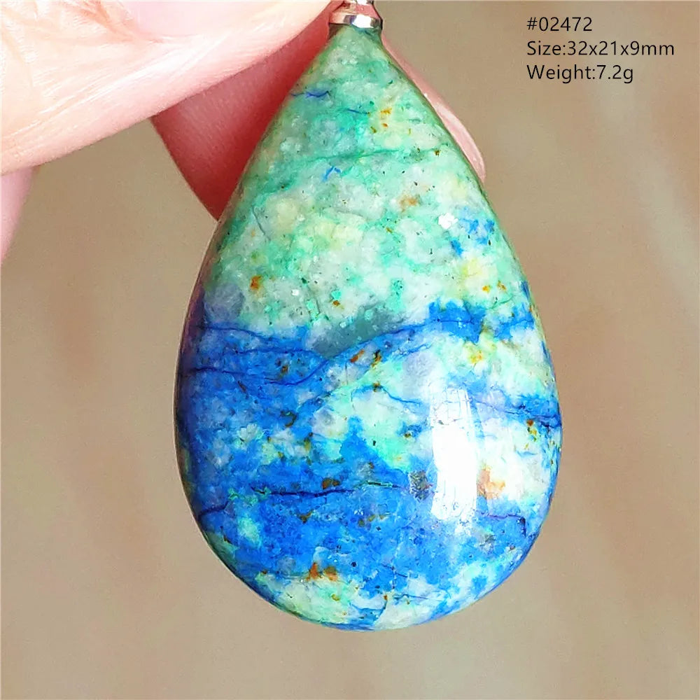 Blue Azulite Malachite Pendant-ToShay.org