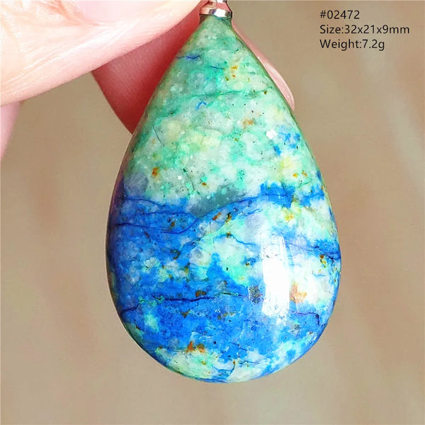 Blue Azulite Malachite Pendant-ToShay.org