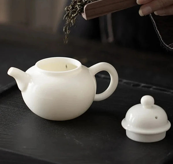 White Porcelain Teapots-ToShay.org