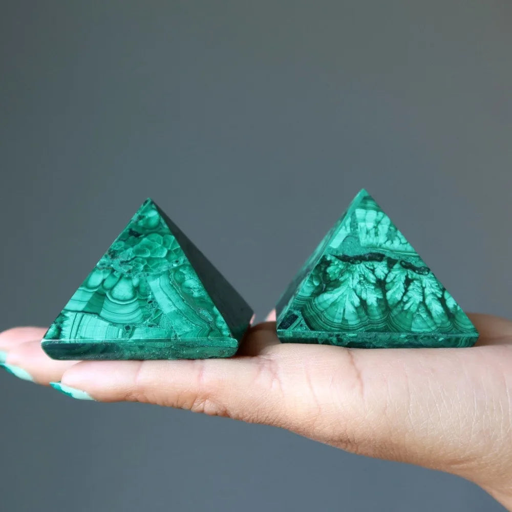 Green Malachite Pyramids-ToShay.org