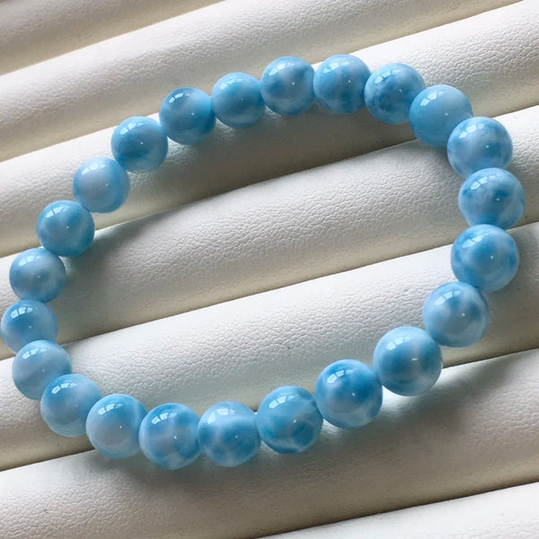 Blue Larimar Bead Bracelet-ToShay.org