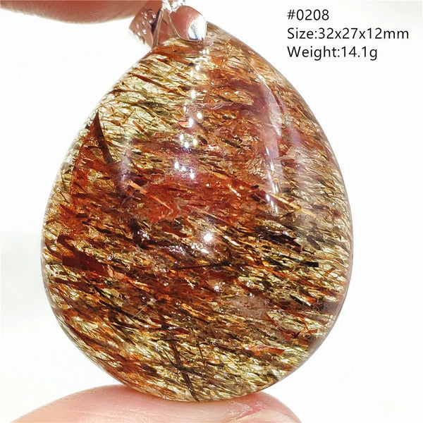 Gold Rutilated Quartz Pendant-ToShay.org