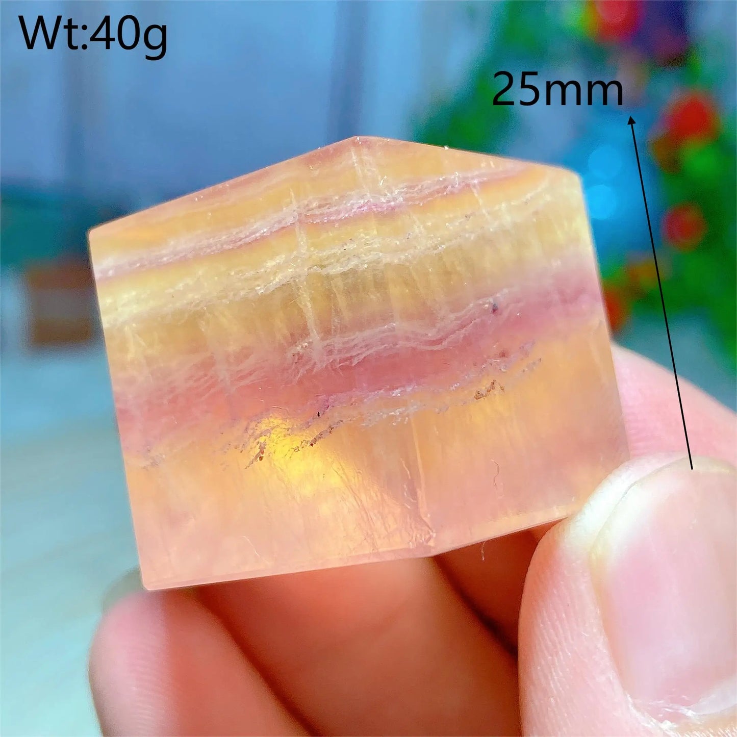 Rainbow Fluorite Cube-ToShay.org