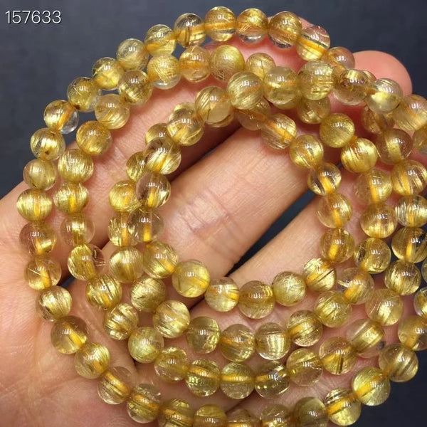 Gold Rutilated Wrap Bracelet-ToShay.org