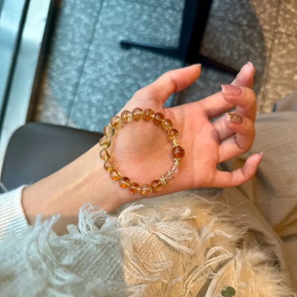 Yellow Hair Citrine Bracelet-ToShay.org